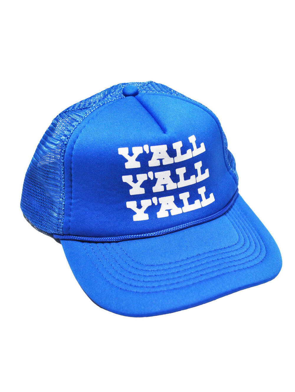 Yall Yall Yall Texas Blue Trucker Snapback Hat Cap